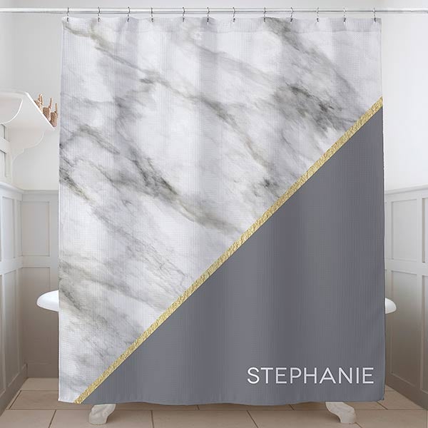 Personalized Marble Shower Curtain - 21488