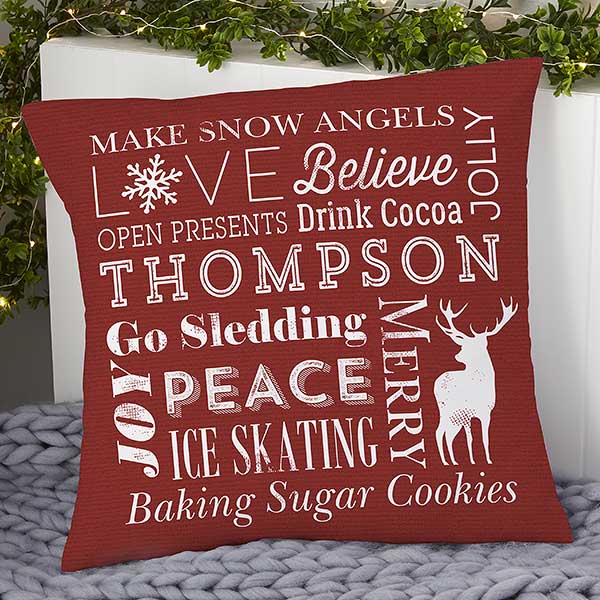 Personalized Throw Pillows - Holiday Traditions - 21494