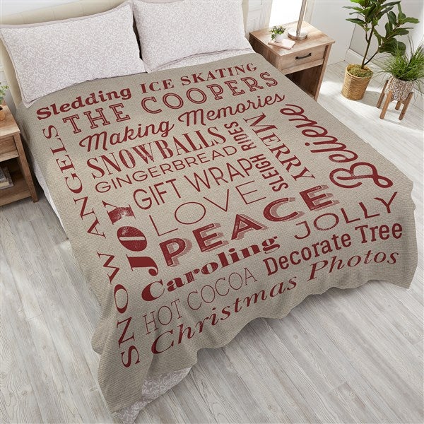 Holiday Traditions Personalized Blankets - 21495