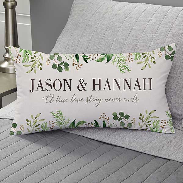 Laurels of Love Personalized Throw Pillows - 21533