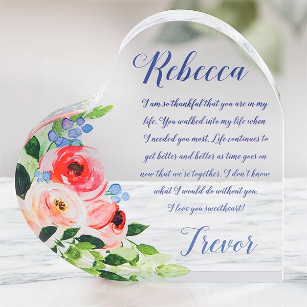Personalized Romantic Acrylic Keepsake Add Any Text