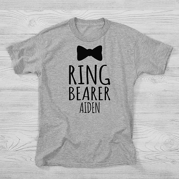 Personalized Ring Bearer Shirt - Bow Tie - 21597