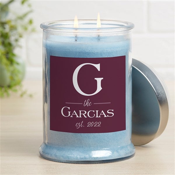 Family Name & Monogram Personalized Candle - 21610