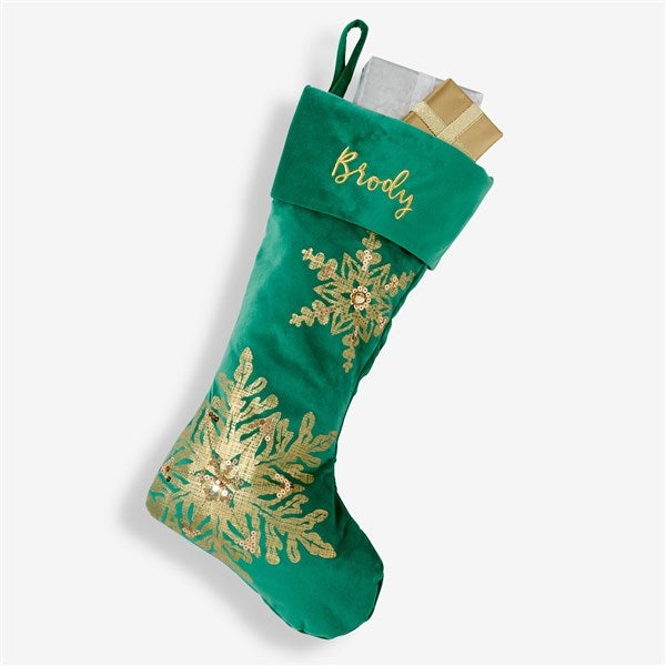 Personalized Red & Gold Christmas Stockings - 21635
