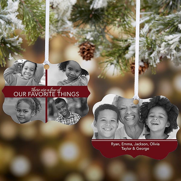 My Favorite Things 5 Photo Personalized Ornament - 21695