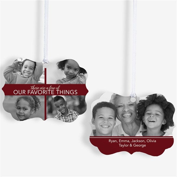 My Favorite Things 5 Photo Personalized Ornament - 21695