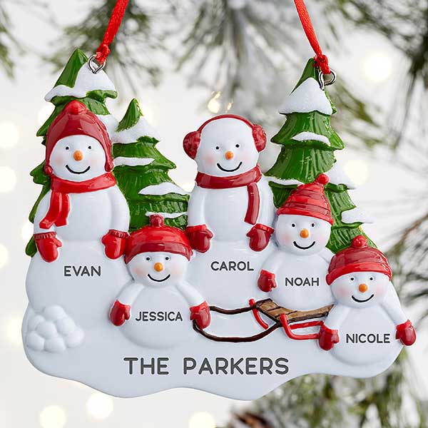 Personalized Snowman Family Ornaments - 21701