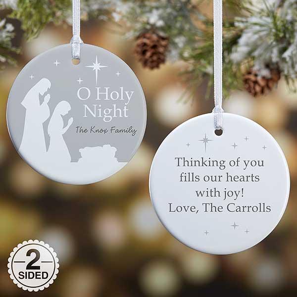 O Holy Night Personalized Christmas Ornament - Christmas Clearance Personalized Christmas Ornaments - O Holy Night - 21709 - O Holy Night Personalized Christmas Ornament - Christmas Clearance