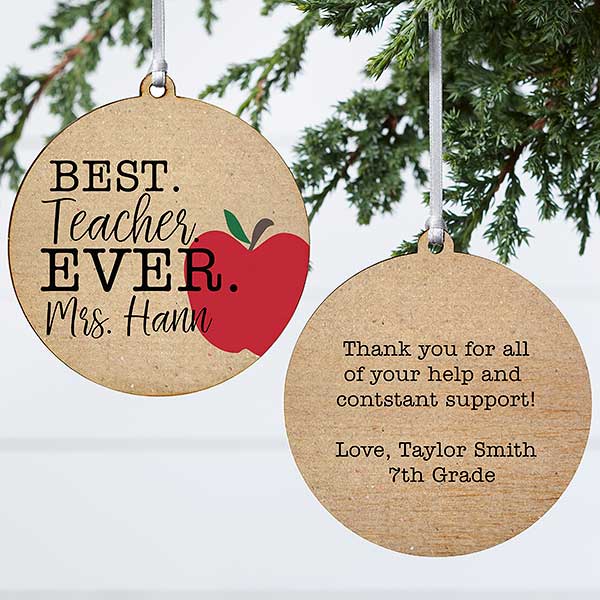 Best Teacher Ever - Personalized Teacher Ornaments - 21710