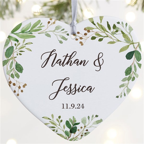 Personalized Wedding Ornament - Laurels Of Love - 21716