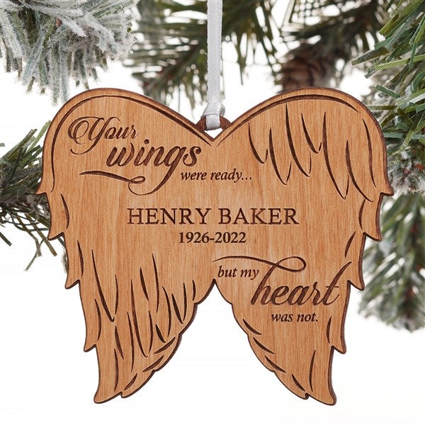 Angel with Star Male Brown Personalized Christmas Tree Ornament 