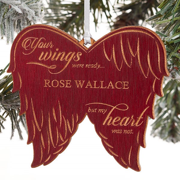 Personalized Angel Wings Memorial Ornament - 21721