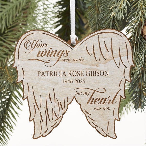 Personalized Angel Wings Memorial Ornament - 21721
