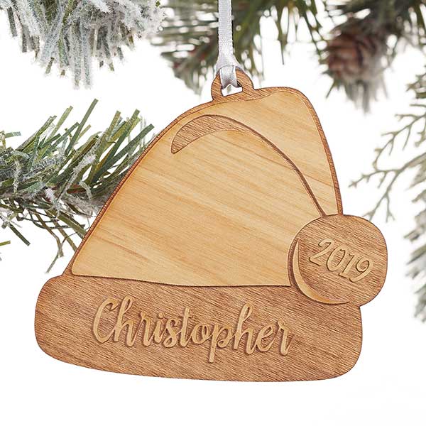 Personalized Santa Hat Christmas Ornament - 21723