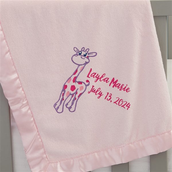 Embroidered Giraffe Baby Blankets - 21736