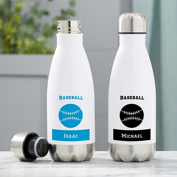 Baseball Personalized Insulated Water Bottles - 21740