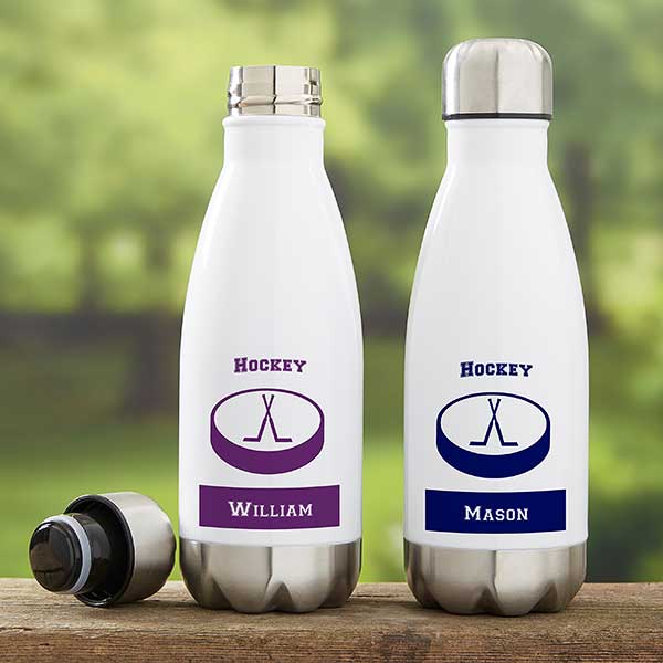 Hockey Personalized Insulated Water Bottles - 21742