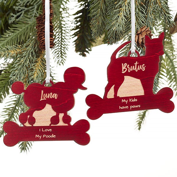 Dog Breed Personalized Wood Ornament  - 21753