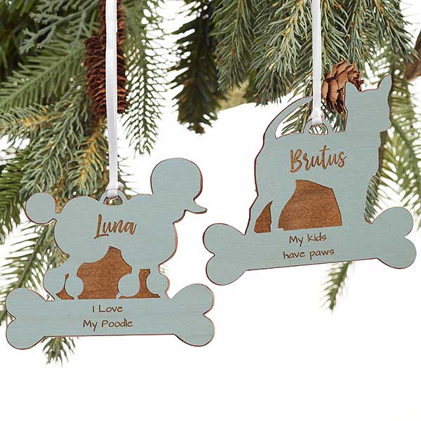 Dog Breed Personalized Wood Ornament  - 21753
