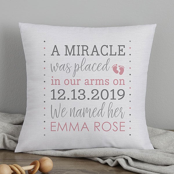 Baby Girl Story Personalized Baby Pillow Keepsake