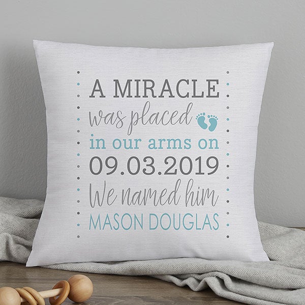 Baby Boy Story Personalized Baby Pillow Keepsake