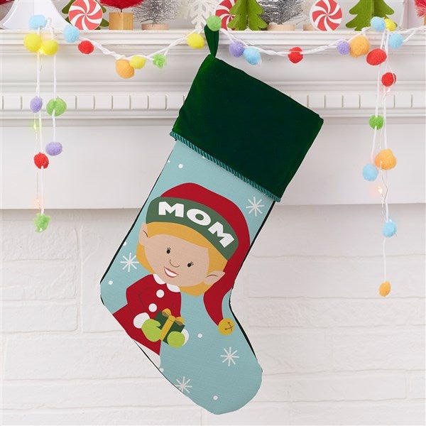 Christmas Elf Characters Personalized Christmas Stockings - 21842