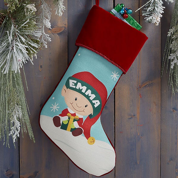 Elf Character Christmas Stocking