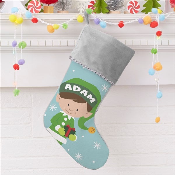 Christmas Elf Characters Personalized Christmas Stockings - 21842