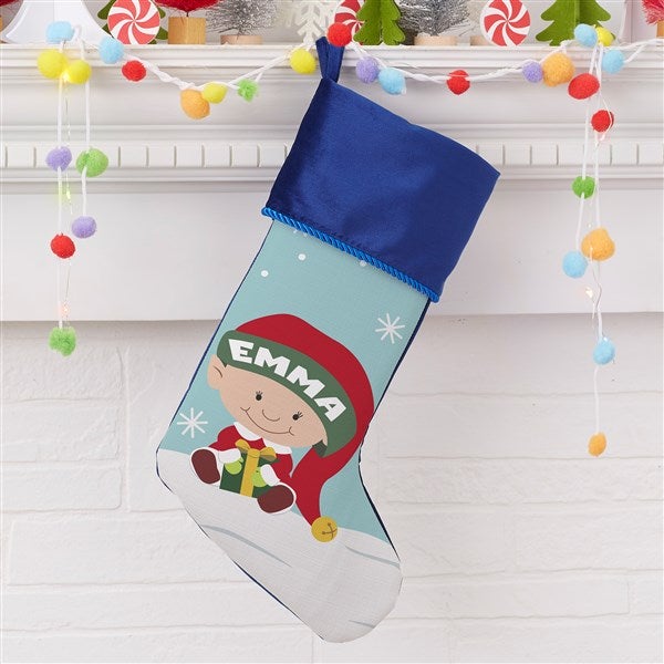 Christmas Elf Characters Personalized Christmas Stockings - 21842