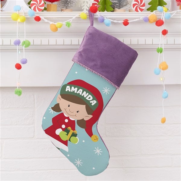 Christmas Elf Characters Personalized Christmas Stockings - 21842