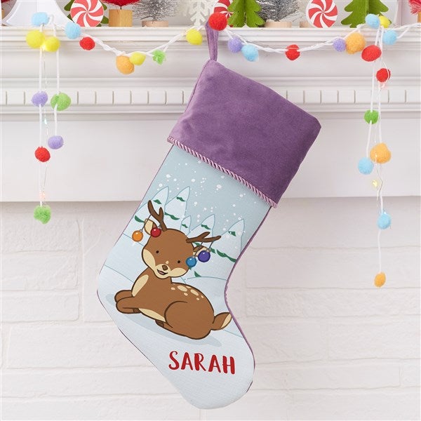 Whimsical Winter Characters Personalized Christmas Stockings - 21843