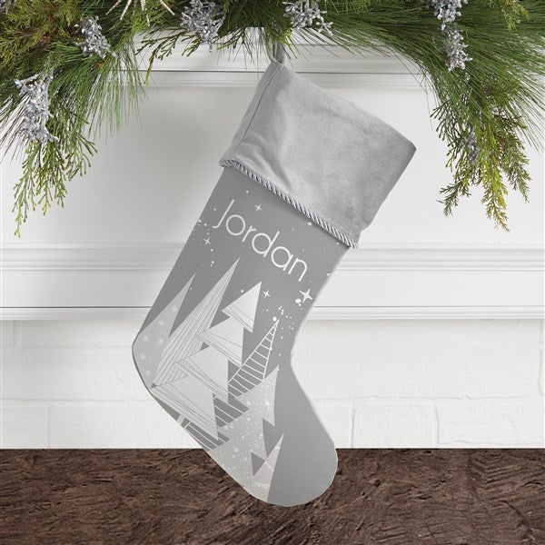 Frosty Neutrals Personalized Christmas Stockings - 21846