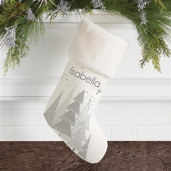 Frosty Neutrals Personalized Christmas Stockings - 21846