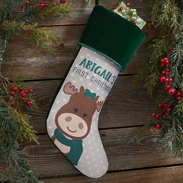 personalised baby's first christmas stocking