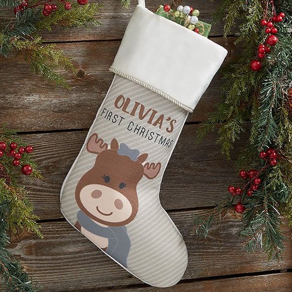 personalised baby's first christmas stocking