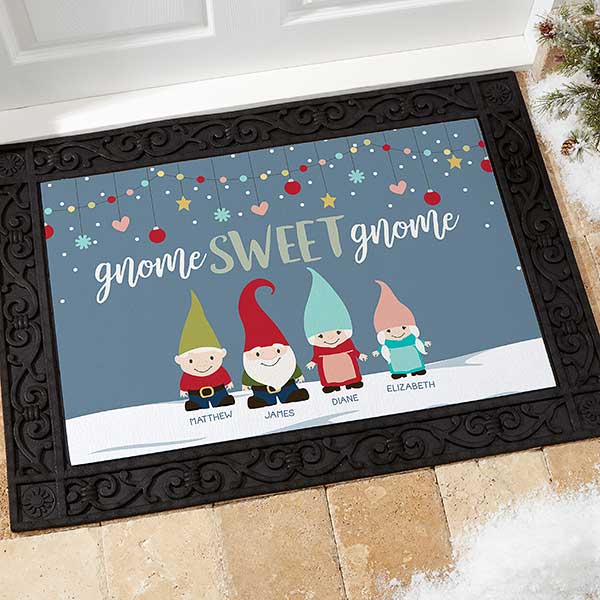 Personalized Gnome Sweet Gnome Doormats
