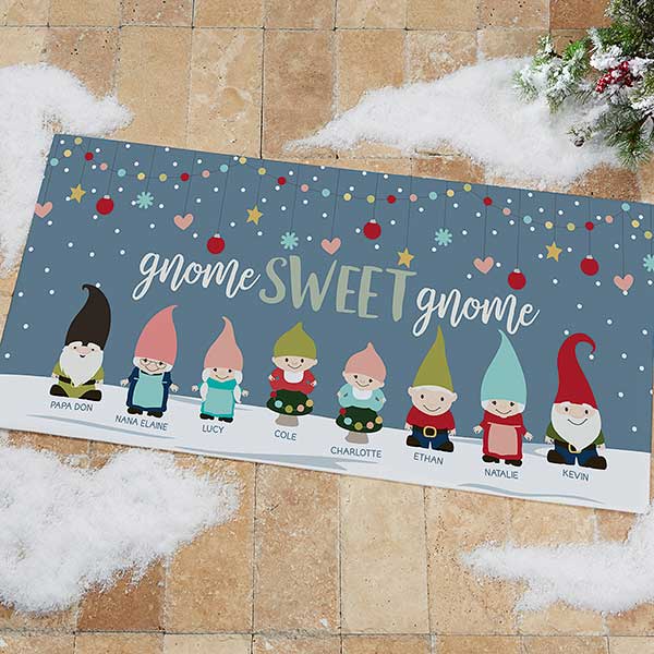 Personalized Gnome Sweet Gnome Doormats - 21864