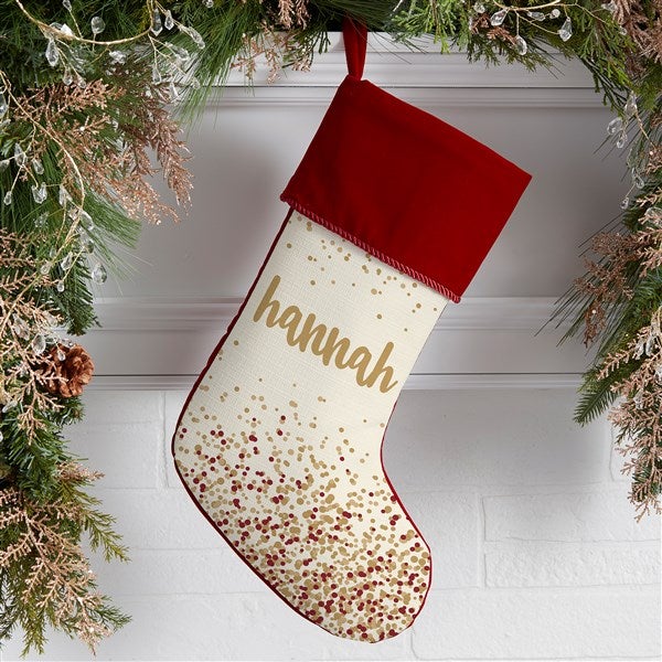 Sparkling Name Personalized Christmas Stockings - 21872