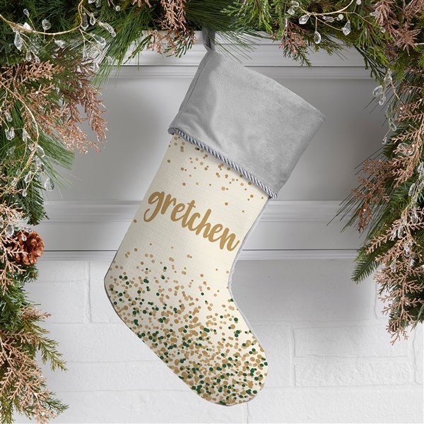 Sparkling Name Personalized Christmas Stockings - 21872