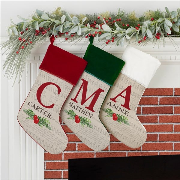 Nostalgic Noel Personalized Christmas Stockings