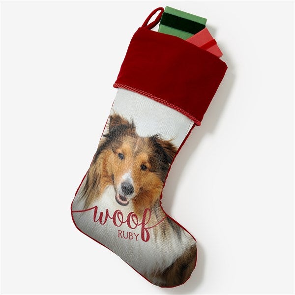 Dog & Cat Personalized Pet Photo Christmas Stockings - 21884