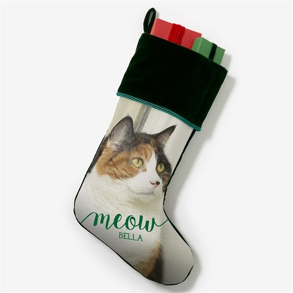 Dog & Cat Personalized Pet Photo Christmas Stockings - 21884