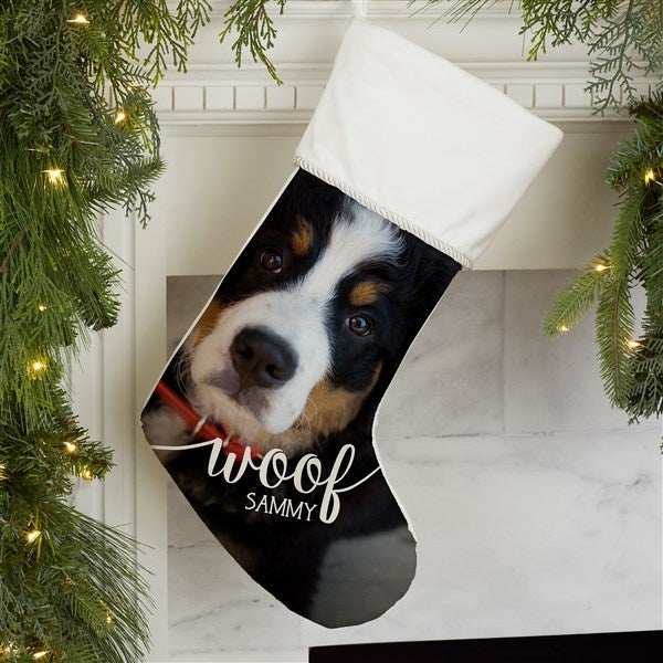 Dog & Cat Personalized Pet Photo Christmas Stockings - 21884