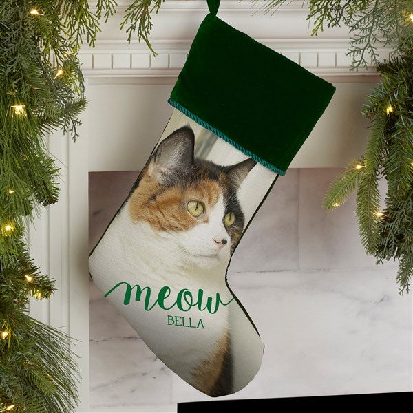 Dog & Cat Personalized Pet Photo Christmas Stockings - 21884