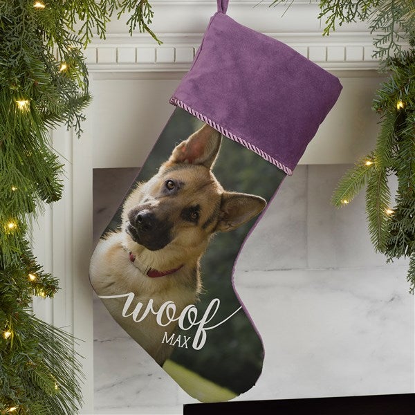 Dog & Cat Personalized Pet Photo Christmas Stockings - 21884