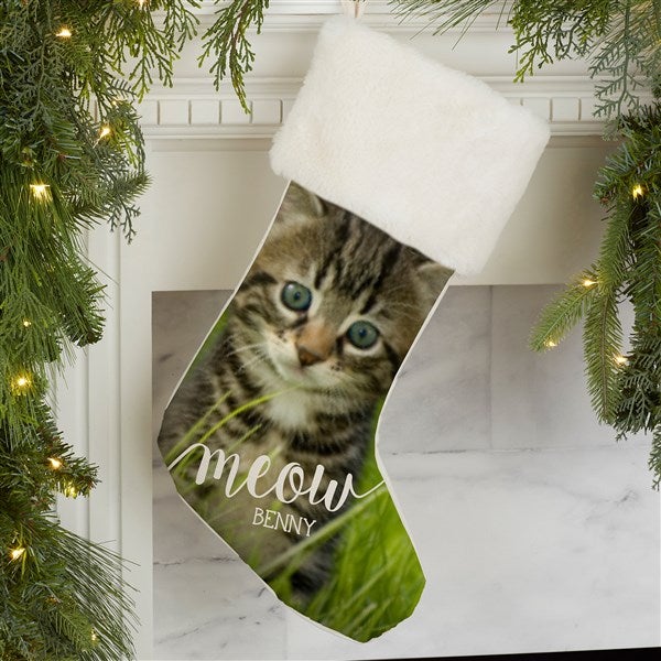 Dog & Cat Personalized Pet Photo Christmas Stockings - 21884