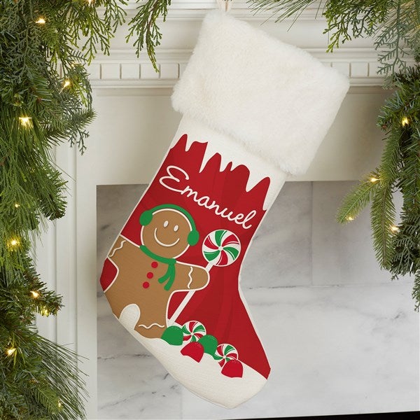 Gingerbread Characters Personalized Christmas Stockings - 21885