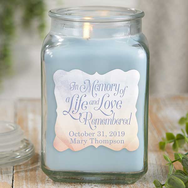 In Memory Personalized Scented Memorial Candles - 21899