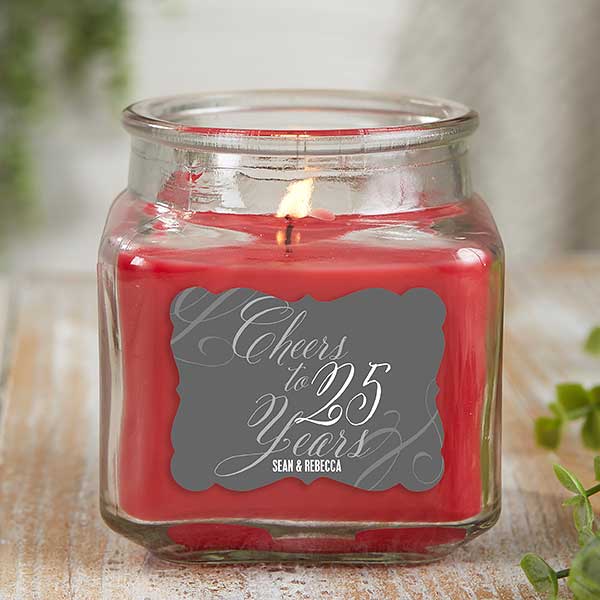 Personalized Anniversary Candle Jars - Cheers To... - 21904