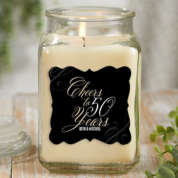 Personalized Anniversary Candle Jars - Cheers To... - 21904